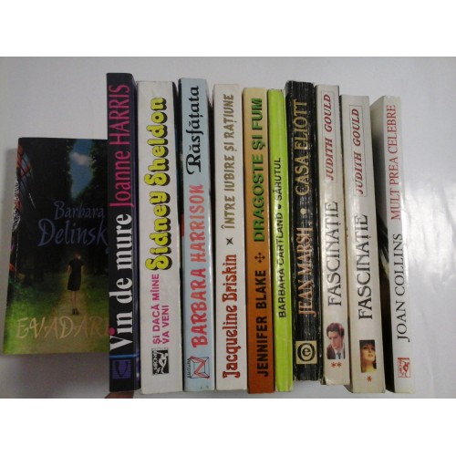 Romane de succes (10 volume): Evadarea (Barbara Delinsky); Vin de mure (Joanne Harris); Si daca maine va veni (Sidney Sheldon)......... Romane de succes (10 volume): Evadarea (Barbara Delinsky); Vin de mure (Joanne Harris); Si daca maine va veni (Sidney Sheldon).........